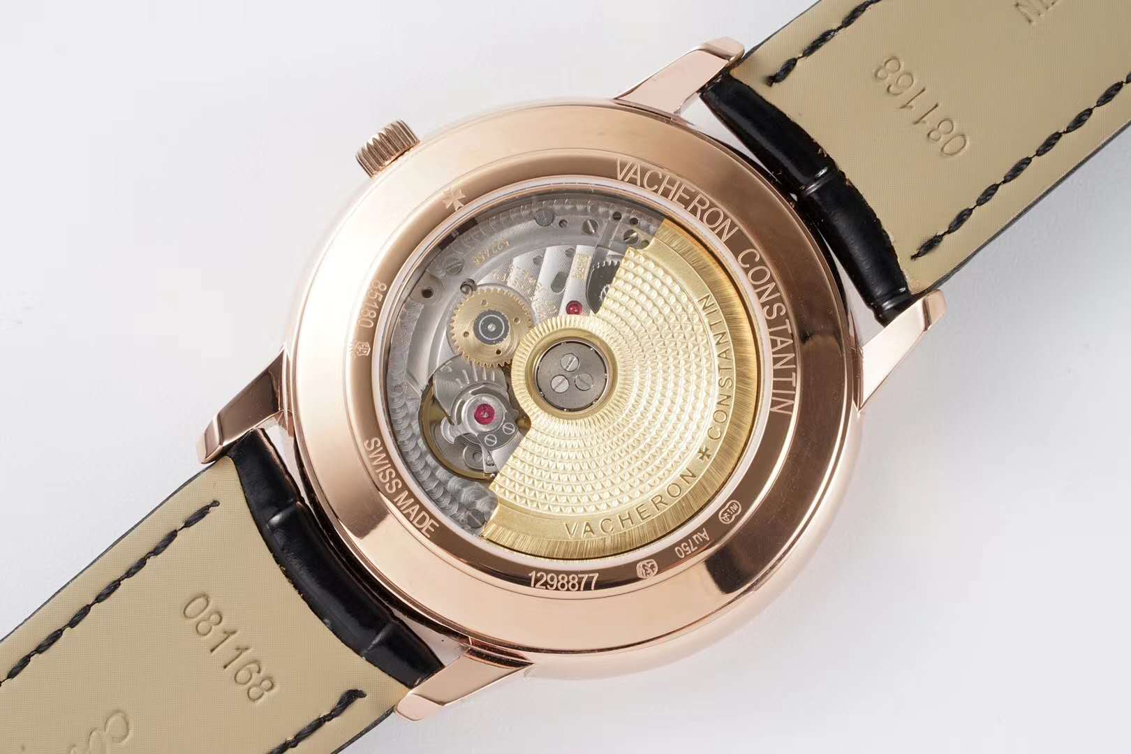 Patrimony Black Dial in Pink Gold Ref: 85180