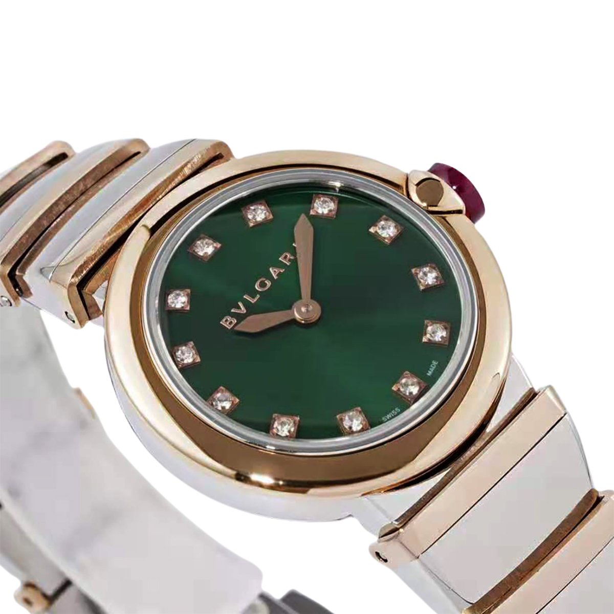 Lvcea Emerald Green Dial in Rose Gold/Steel
