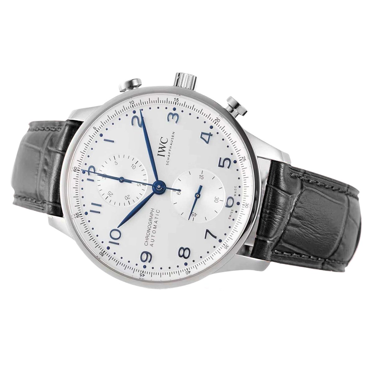 Portugieser Chronograph IW371605 White Dial in Steel
