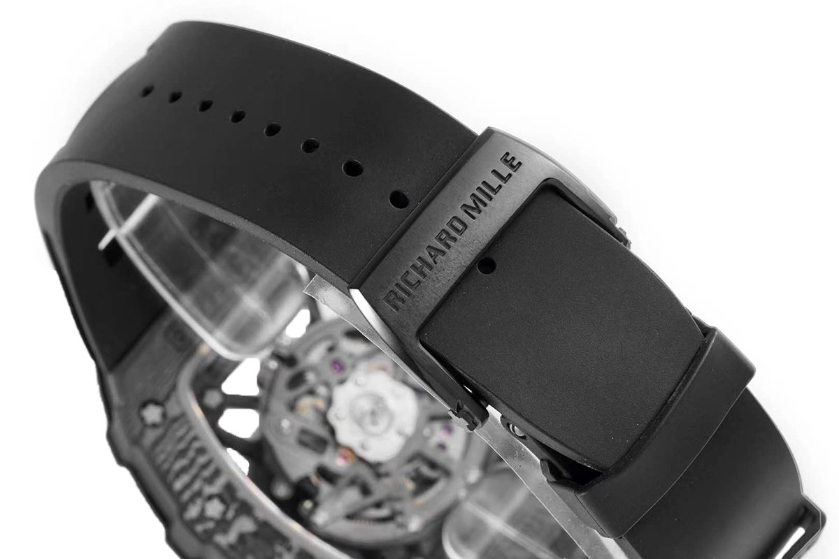 RM 035-02 Rafael Nadal NTPT Carbon on Black Rubber Strap
