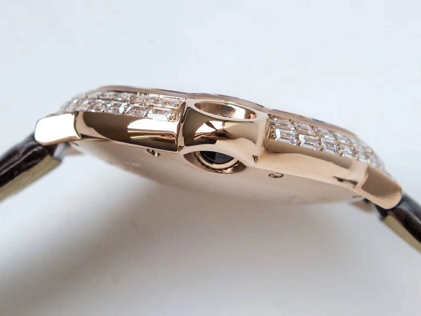 Ballon Bleu de Ca*t1er 42mm White Dial with D1am0nds in Rose Gold