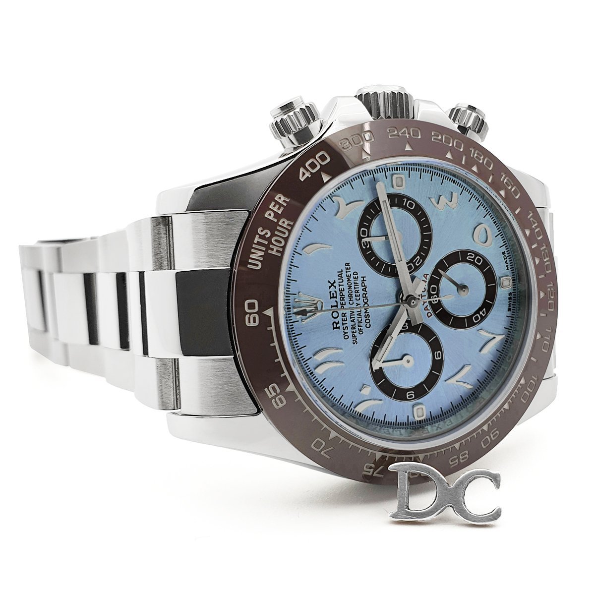 Daytona 116506 Ice Blue Dial in Platinum with Arabic Markers
