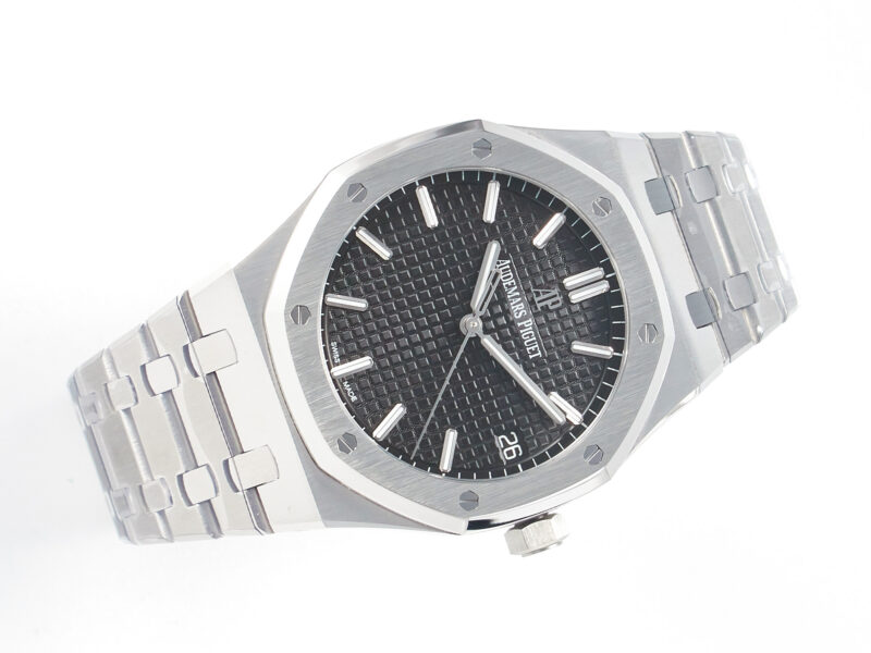 Royal Oak 41mm 15500 SS ZF 1:1 Best Edition Black Textured Dial on SS Bracelet SA4302 S*per Clone V3